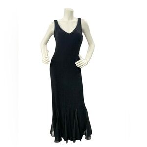 Algo Chic Black Maxi Dress S12